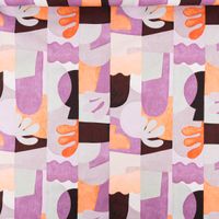 Canvas Stoff Nerida Hansen Abstract Lilac lila orange 1,40m Breite