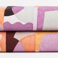 Canvas Stoff Nerida Hansen Abstract Tiffany terracotta flieder 1.4m Breite