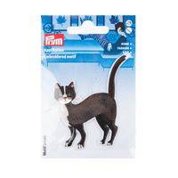 Applikation Katze selbstklebend/aufbügelbar schwarz weiß 70x78mm von Prym