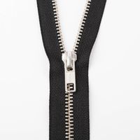SCHÖNER LEBEN. YKK Reißverschluss nicht teilbar Metall silber 12cm schwarz