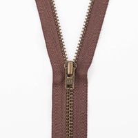 SCHÖNER LEBEN. YKK Reißverschluss nicht Teilbar Metall 12cm palisander