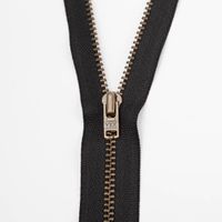 SCHÖNER LEBEN. YKK Reißverschluss nicht Teilbar Metall 14cm schwarz