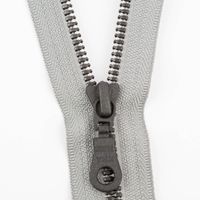 SCHÖNER LEBEN. YKK Reißverschluss Teilbar Metaluxe Vislon 40cm grau