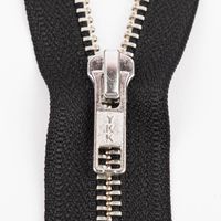 SCHÖNER LEBEN. YKK Reißverschluss Teilbar Metall 60cm schwarz SCHÖNER LEBEN. YKK Reißverschluss Teilbar Metall 60cm schwarz