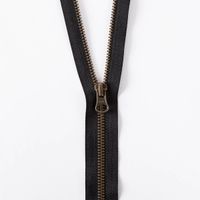 SCHÖNER LEBEN. YKK Reißverschluss 2-Wege-teilbar Metall antik 65cm schwarz