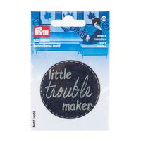 88468-Applikation-little-trouble-maker-gelasert-selbstklebend-aufbuegelbar-Jeansstoff-blau-60mm-von-Prym-DSC-KW27-037.jpg Applikation little trouble maker gelasert selbstklebend/aufbügelbar Jeansstoff blau 60mm von Prym