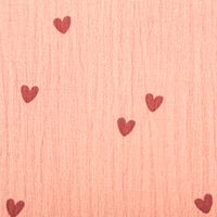 Musselin Stoff SMALL HEARTS Herzchen blush rosa  1,35m Breite Nahaufnahme