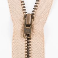SCHÖNER LEBEN. YKK Reißverschluss nicht Teilbar Metall 8cm beige SCHÖNER LEBEN. YKK Reißverschluss nicht Teilbar Metall 8cm beige
