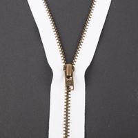 SCHÖNER LEBEN. YKK Reißverschluss nicht Teilbar Metall 8cm weiß SCHÖNER LEBEN. YKK Reißverschluss nicht Teilbar Metall 8cm weiß
