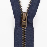 SCHÖNER LEBEN. YKK Reißverschluss nicht Teilbar Metall 8cm marine SCHÖNER LEBEN. YKK Reißverschluss nicht Teilbar Metall 8cm marine