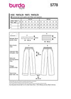 88812-Burda-Schnittmuster-5778-Damen-Hose-5778-back-envelope-EU.jpg Burda Schnittmuster 5778 Damen Hose