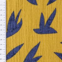 88871-Musselin-Stoff-Double-Gauze-Zozio-Voegel-senf-gelb-blau-1-30m-Breite-IMG-KW35-517.jpg Musselin Stoff Double Gauze Zozio Vögel senf gelb blau 1,30m Breite mit Maßband