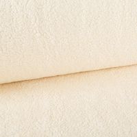 Teddy Fleece Baumwoll Krimmer Plüschstoff einfarbig ecru 1,6m Breite