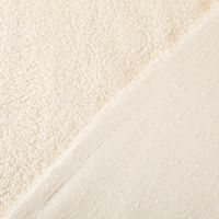 Teddy Fleece Baumwoll Krimmer Plüschstoff einfarbig ecru 1,6m Breite Vorder- und Rückseite
