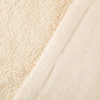 Teddy Fleece Baumwoll Krimmer Plüschstoff einfarbig beige 1,6m Breite Vorder- und Rückseite