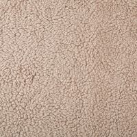 Teddy Fleece Baumwoll Krimmer Plüschstoff einfarbig taupe 1,6m Breite Nahaufnahme