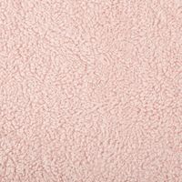 Teddy Fleece Baumwoll Krimmer Plüschstoff einfarbig hell rosa 1,6m Breite Nahaufnahme