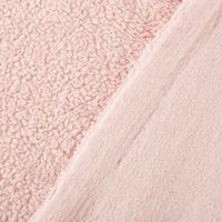 Teddy Fleece Baumwoll Krimmer Plüschstoff einfarbig hell rosa 1,6m Breite Vorder- und Rückseite