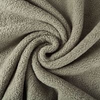 Teddy Fleece Baumwoll Krimmer Plüschstoff einfarbig alt grün 1,6m Breite gedreht