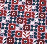 88942-Baumwollstoff-Retro-Blumen-rot-rosa-1-40m-Breite-Retro-Blumen-Nahaufnahme.jpg Nahaufnahme von Baumwollstoff Webware mit Retro Blumen-Print in 140cm Stoffbreite