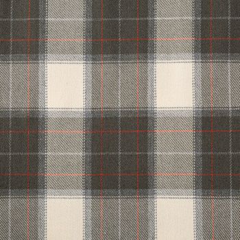 Viskose Stoff Tartan Muster Schottenkaro kariert beige grün rot 1,4m Breite Nahaufnahme