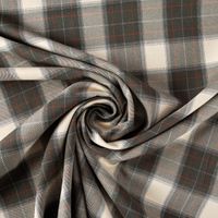 Viskose Stoff Tartan Muster Schottenkaro kariert beige grün rot 1,4m Breite gedreht