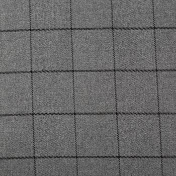 Viskose Stoff Karo Muster feine Linien grau schwarz 1,4m Breite Nahaufnahme