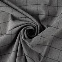 Viskose Stoff Karo Muster feine Linien grau schwarz 1,4m Breite gedreht