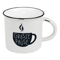 Große Pause - Tasse im Vintage-Look von Grafik Werkstatt in schöner Geschenkbox
