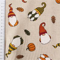 Dekostoff Halbpanama Tomte Falling Leaves Herbst Wichtel 1,4m Breite mit Maßband