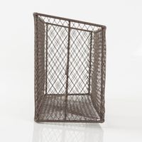 Zeitschriftenständer Ablagekorb Eisen braun in der Größe 33x12x17cm von Clayre & Eef Nahaufnahme seitlich