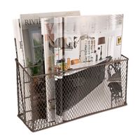 89022-Zeitschriftenstaender-Ablagekorb-Eisen-braun-in-der-Groesse-33x12x17cm-von-Clayre-und-Eef-6y5261-briefhalter-33x12x15-17-cm-braun-eisen-rechteck-postfach.jpg Ablagekorb mit Zeitschriften bestückt