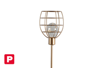 Stylischer Gartenstecker mit LED-Solarlampe in mattem Gol von Countryfield 11,5x11,5x90cm Detail Lampe