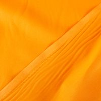 Baumwollstoff Meterware Fahnentuch uni orange-dottergelb 1,45m Breite Vorder- und Rückseite