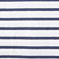 Jersey Stoff Baumwolljersey Rayure Streifen weiß marineblau 1,45m Breite Detailfoto