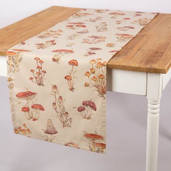 Wunderschöner Tischläufer Dried Flower Romantik in Rosa von SCHÖNER LEBEN. in 40x160cm Nahaufnahme