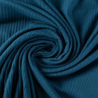 Interlock Jersey Mandy gerippt einfarbig petrol 1,40m Breite gedreht