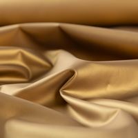 Kunstleder Meterware Stretch für Bekleidung goldfarbig matt 1,35m Breite gewellt
