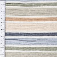 Musselin Stoff Double Gauze Yarn Dyed Streifen zweiseitig weiß blau grün 1,35m Breite mit Maßband