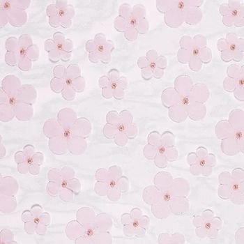 Zauberhafter Tischläufer aus Tüll mit 3D Blüten in zartem Rosa 0,26x5m