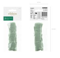 Chiffonband in Pistaziengrün 4x500cm im 3er Pack in der Verpackung vorn und hinten