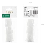 Duftiges Chiffonband in Weiß 4x500cm im 3er Pack in der Verpackung