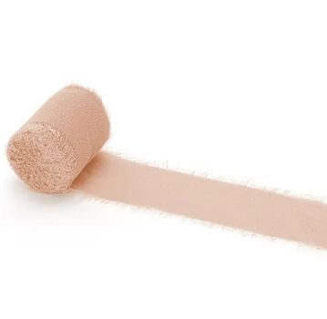 Duftiges Chiffonband in Lachsrosa 4x500cm im 3er Pack