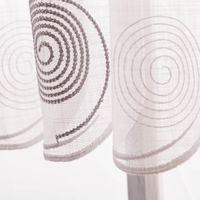 89169-Scheibengardinen-Meterware-naehfrei-Spiralen-weiss-grau-100cm-Hoehe-89169-004.jpg Scheibengardinen Meterware nähfrei Spiralen weiß grau 100cm Höhe Saum unten