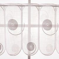 89169-Scheibengardinen-Meterware-naehfrei-Spiralen-weiss-grau-100cm-Hoehe-89169-006.jpg Scheibengardinen Meterware nähfrei Spiralen weiß grau 100cm Höhe glatt