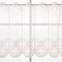 89174-Scheibengardinen-Meterware-naehfrei-Stickerei-Bogen-weiss-taupe-60cm-Hoehe-89174-004.jpg Scheibengardinen Meterware nähfrei Stickerei Bogen weiß taupe 60cm Höhe glatt