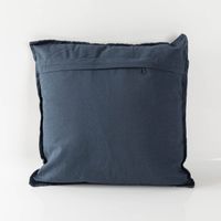 Kissen Houston in Blau mit Metallic-Effekten in Gold 40x40cm Rückseite