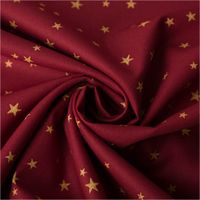 Baumwollstoff Webware Weihnachten Sterne bordeaux rot goldfarbig 1,45m Breite