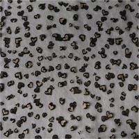 Tüllstoff Softtüll Flock Hearts Gitzerherzchen schwarz goldfarbig 1,50m Breite