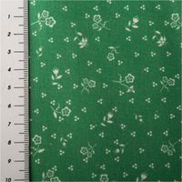 Baumwollstoff Trachtenstoffe Trachten Mini Blumen Punkte grün weiß 1,6m Breite
